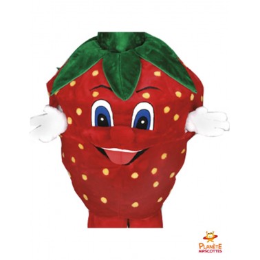 Mascota de fresa Planète Mascottes