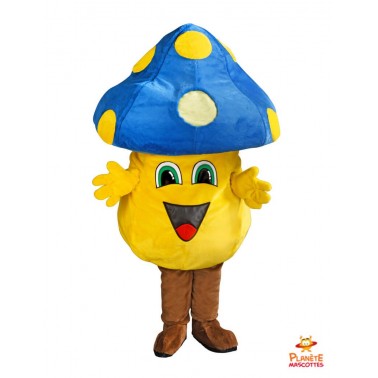 Mascota de hongo azul Planète Mascottes