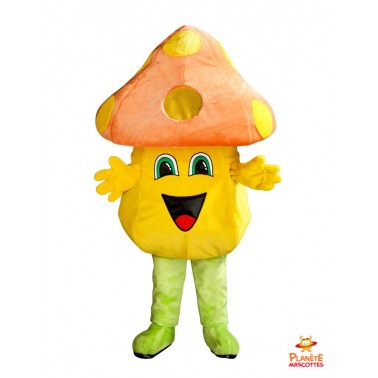 Mascota de hongo naranja Planète Mascottes