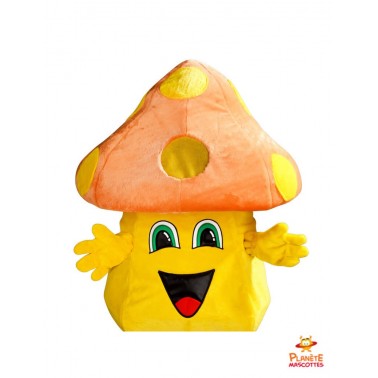 Mascota de hongo naranja