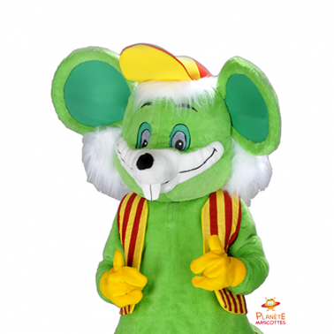 Mascota ratón verde Planète Mascottes