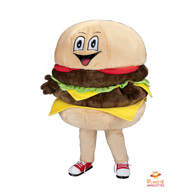 Mascota de hamburguesa Planète Mascottes