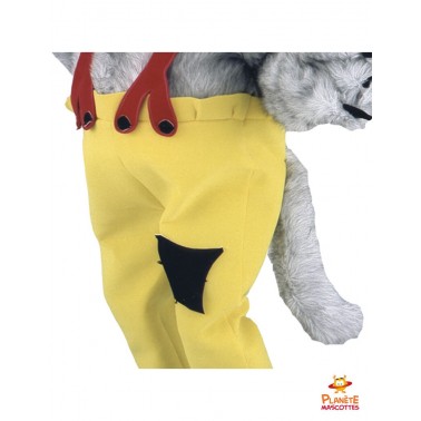 Costume pantalon mascotte loup paysan