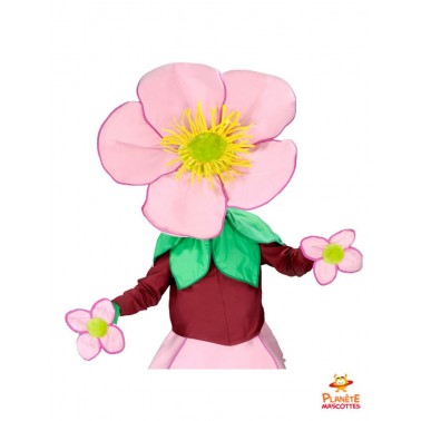 Mascotte de fleur rose