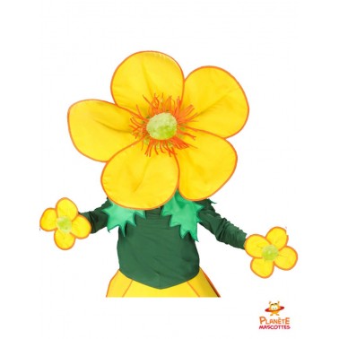 Mascotte de fleur jaune