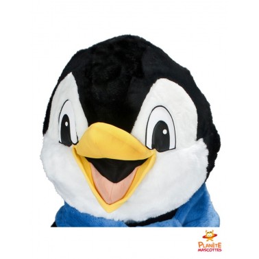 Tête mascotte costume de pingouin