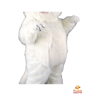 Costume mascotte chat blanc