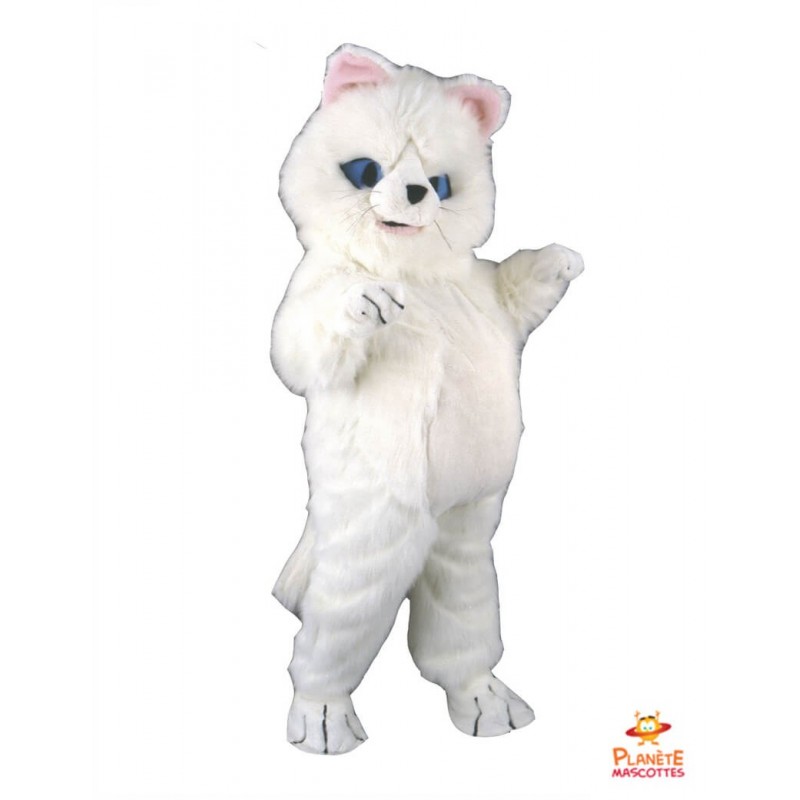 Disfraz gato blanco Planète Mascottes