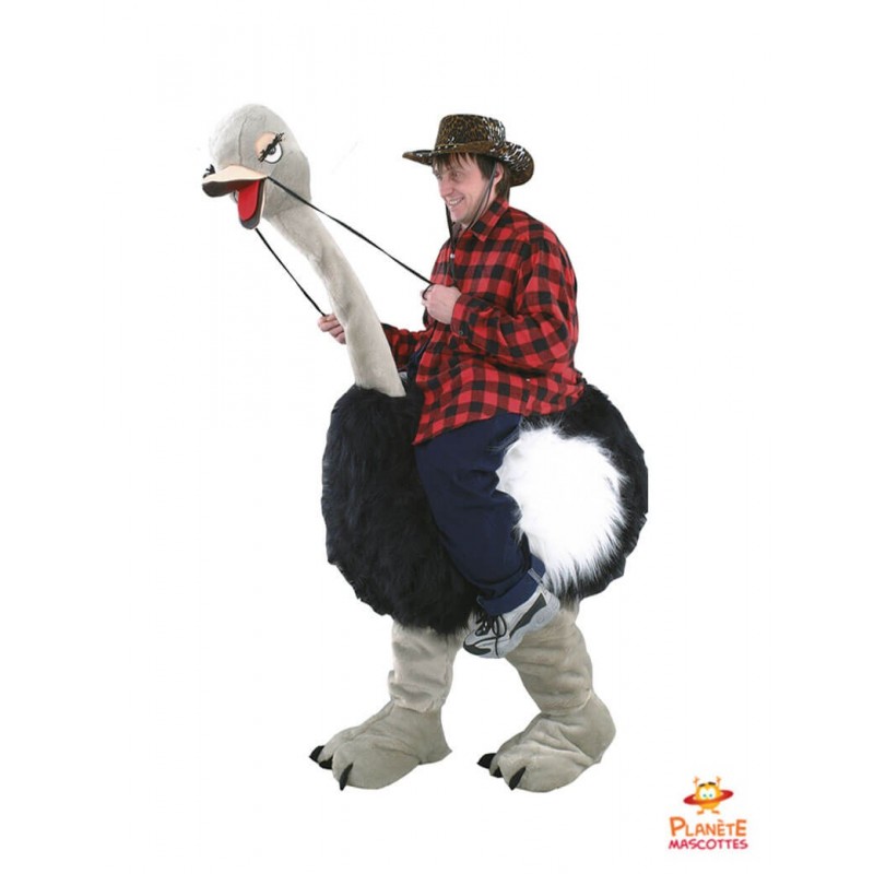 Back ostrich mascot costume, Mascot costumes, Mascot halloween costumes