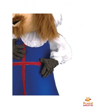 Costume mascotte mousquetaire d'Artagnan