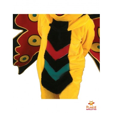 Détails costume papillon mascotte