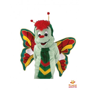 Costume mascotte papillon vert